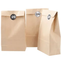 Adventskalender-Set, Tüten/Sticker, Natur