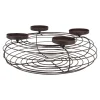Adventskranz Rustik, Blockkerzen/braun Matt, 36 Cm