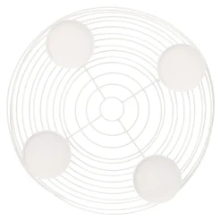 Adventskranz Rustik, Blockkerzen/weiß Matt, 36 Cm
