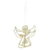 Anhänger Engel 3D, Gold, 12 Cm