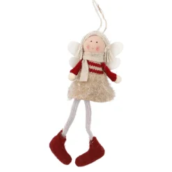 Anhänger Engel, Pulli/rot, 16 Cm