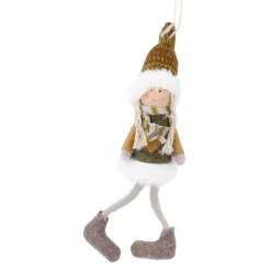Anhänger Mädchen, Hut/rot/braun, 16 Cm