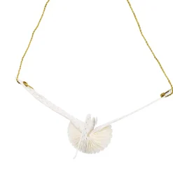Anhänger Vogel, Offwhite, 12 Cm