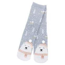 Anti-Rutschsocken Xmas, Eisbär Hellblau, Größe 36 - 41