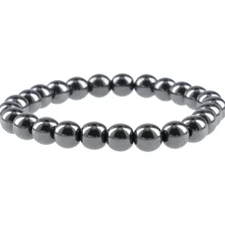 Armband Edelstein-Energie, Hämatit/schwarz