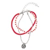 Armband Weihnachten, Baum, Rot/silber