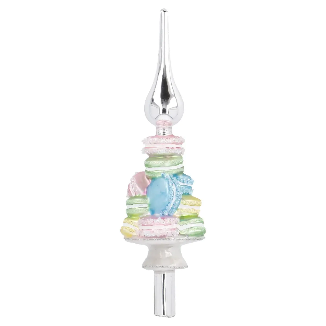Baumspitze Fancy, Macarons/silber, 30 Cm