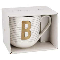 Becher Buchstabe/Streifen, B, 450 Ml