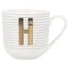 Becher Buchstabe/Streifen, H, 450 Ml