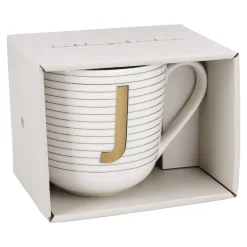 Becher Buchstabe/Streifen, J, 450 Ml