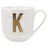 Becher Buchstabe/Streifen, K, 450 Ml
