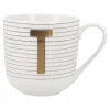 Becher Buchstabe/Streifen, T, 450 Ml