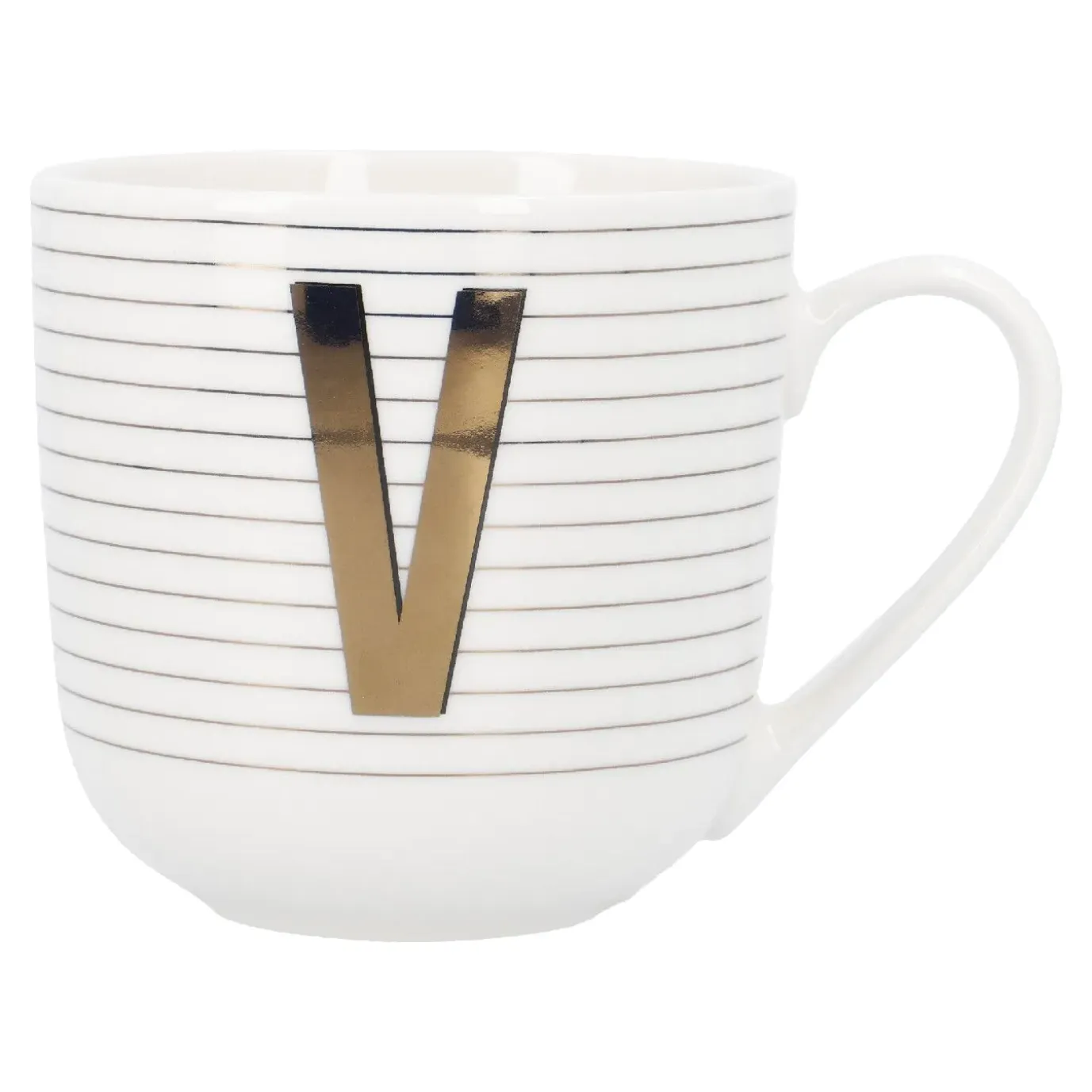 Becher Buchstabe/Streifen, V, 450 Ml