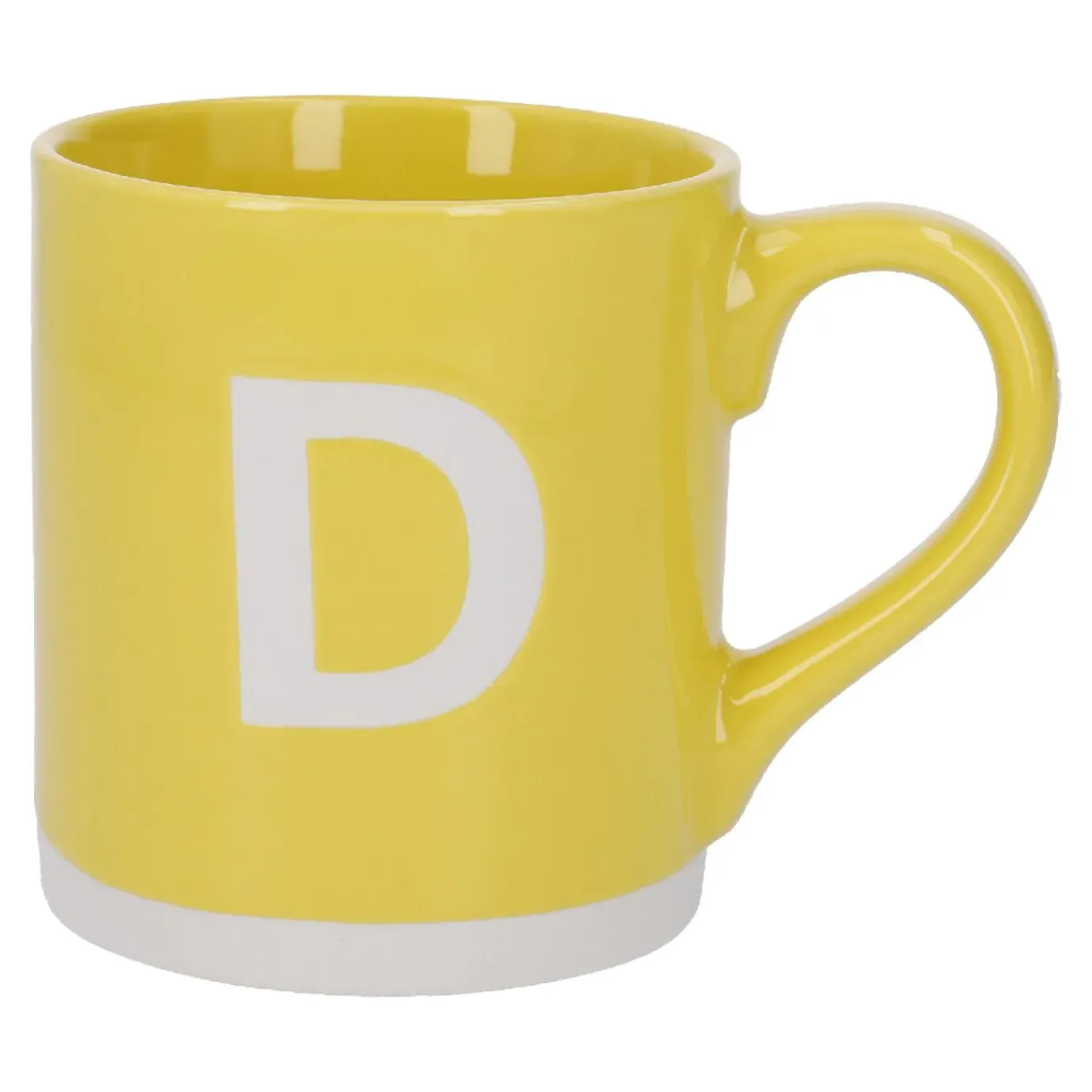 Becher Buchstabe/Uni, D/gelb, 440 Ml