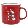 Becher Buchstabe/Weihnachten, B/Streifen, 540 Ml