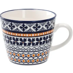 Becher China, Blau/orange, 300 Ml