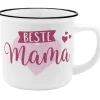 Becher Emaille-Optik, Mama, 350 Ml