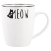 Becher Katzenrelief, Katzen/Schrift, 380 Ml