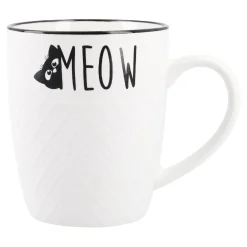 Becher Katzenrelief, Katzen/Schrift, 380 Ml