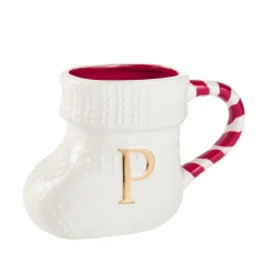 Becher Stiefel Mit Buchstabe, P/weiß, 400 Ml