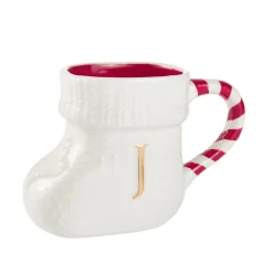 Becher Stiefel Mit Buchstabe, J/weiß, 400 Ml