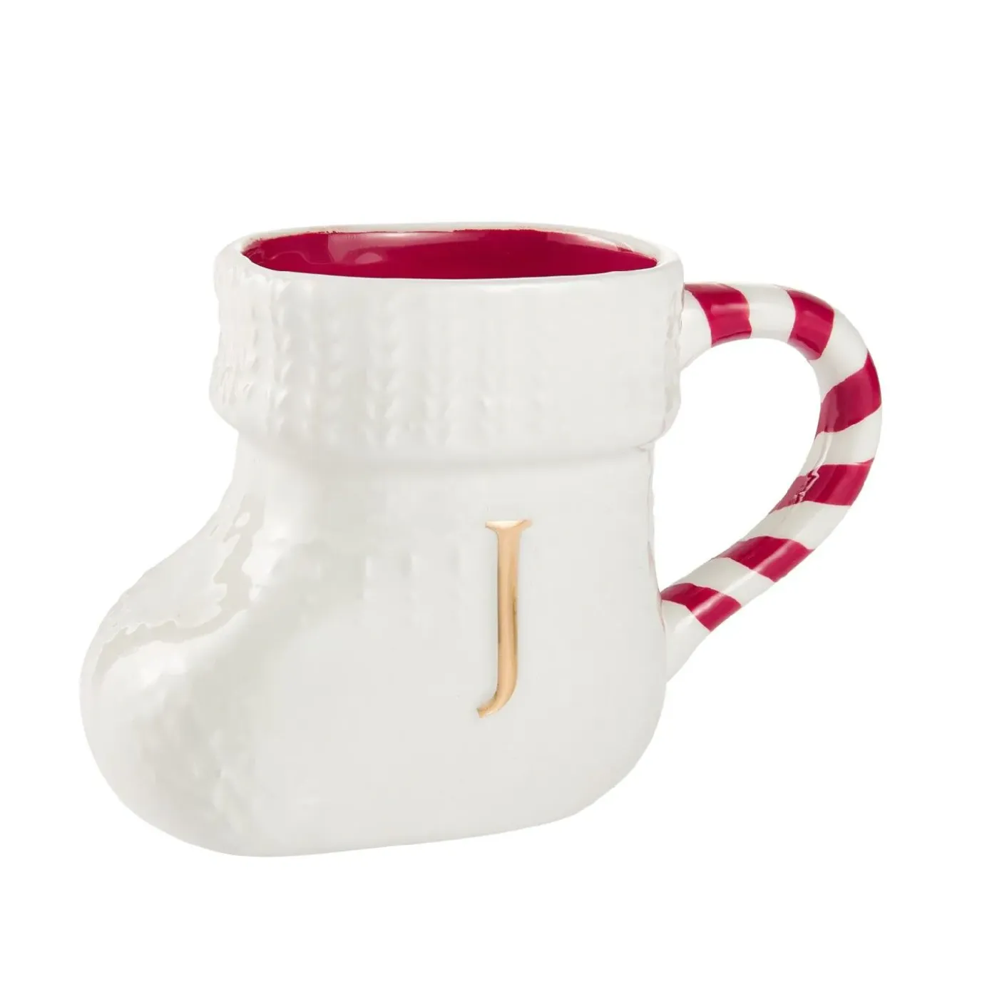 Becher Stiefel Mit Buchstabe, J/weiß, 400 Ml