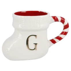 Becher Stiefel Mit Buchstabe, G/weiß, 400 Ml