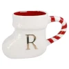 Becher Stiefel Mit Buchstabe, R/weiß, 400 Ml