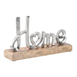 Deko-Buchstaben Home, Silbermatt, 26 Cm