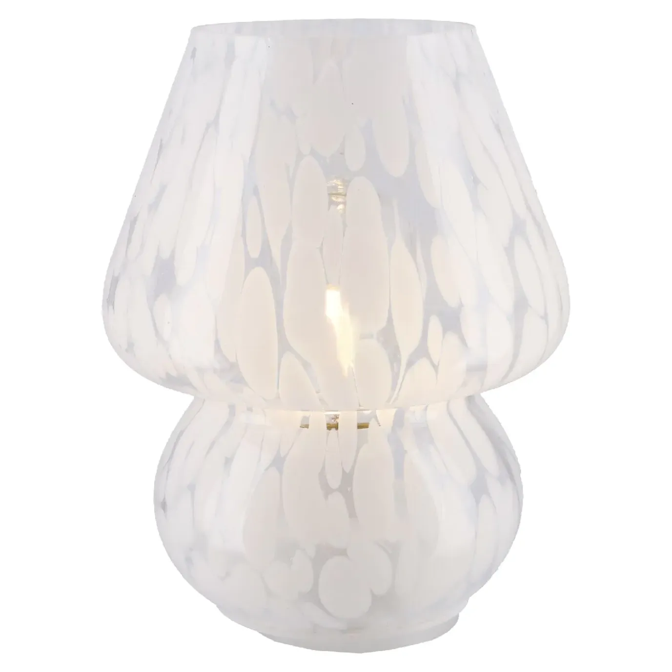 Deko-Lampe Sprenkel, Weiß, 18.5 Cm
