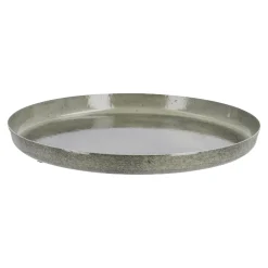 Deko-Schale Metall, Rund/grün, 20 Cm
