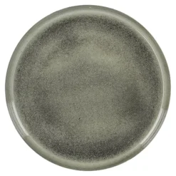 Deko-Schale Metall, Rund/grün, 20 Cm