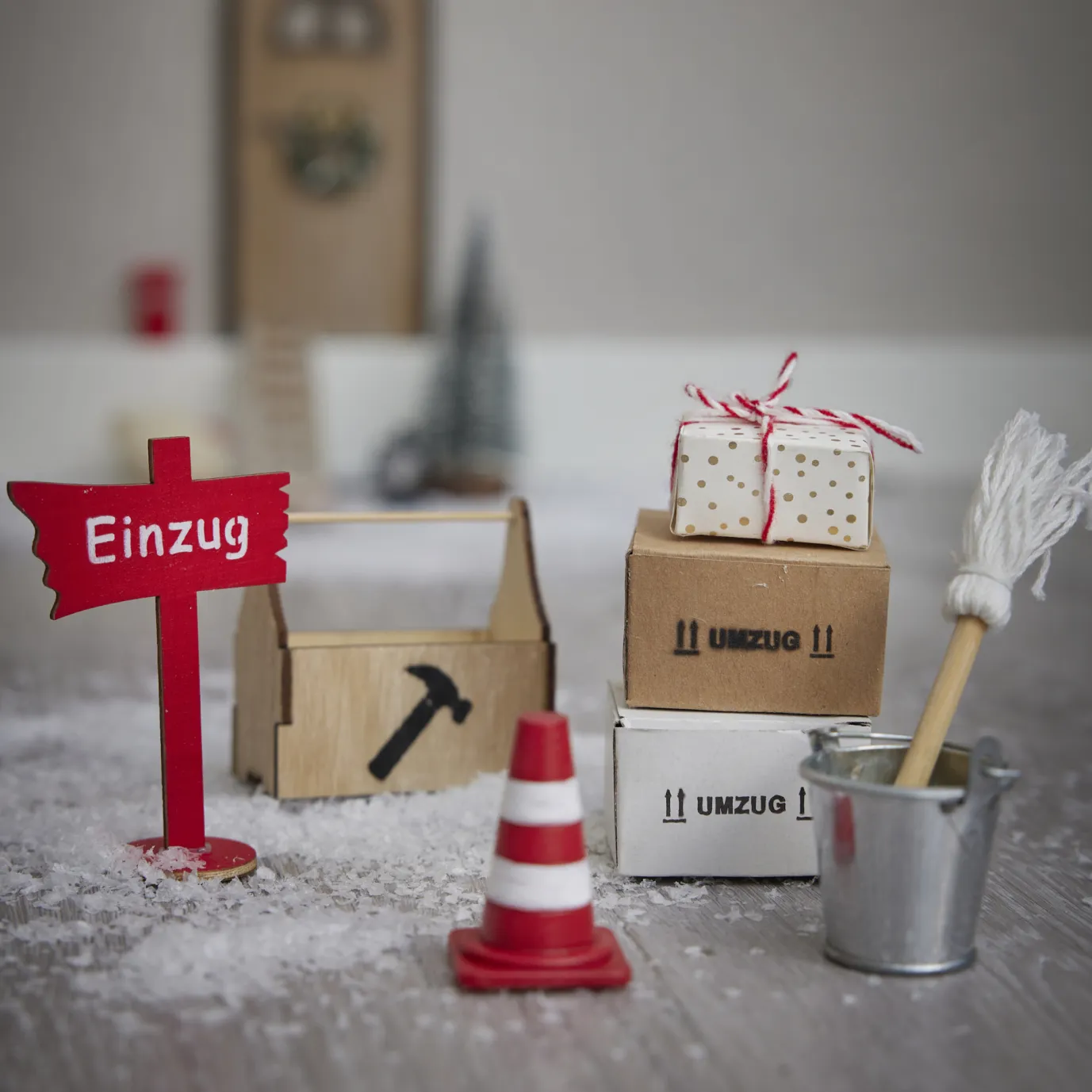 Deko-Set Für Wichteltür, Umzug