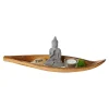 Dekotablett Buddha/Blatt, 37.5 Cm