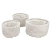 3er Set Dekokorb, Creme