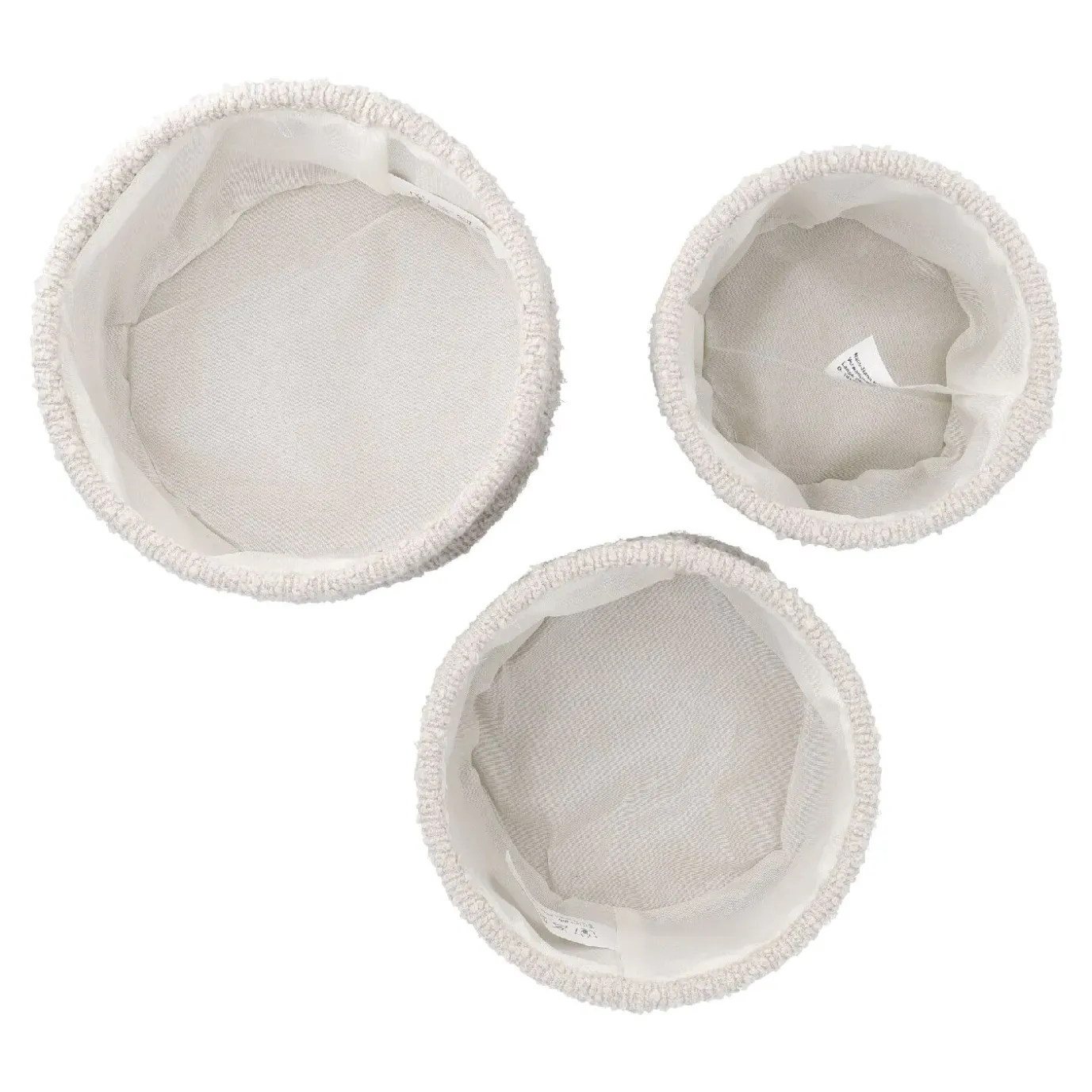 3er Set Dekokorb, Creme