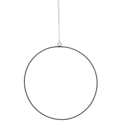 3er Set Deko-Ringe, Schwarz/matt