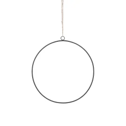 3er Set Deko-Ringe, Schwarz/matt