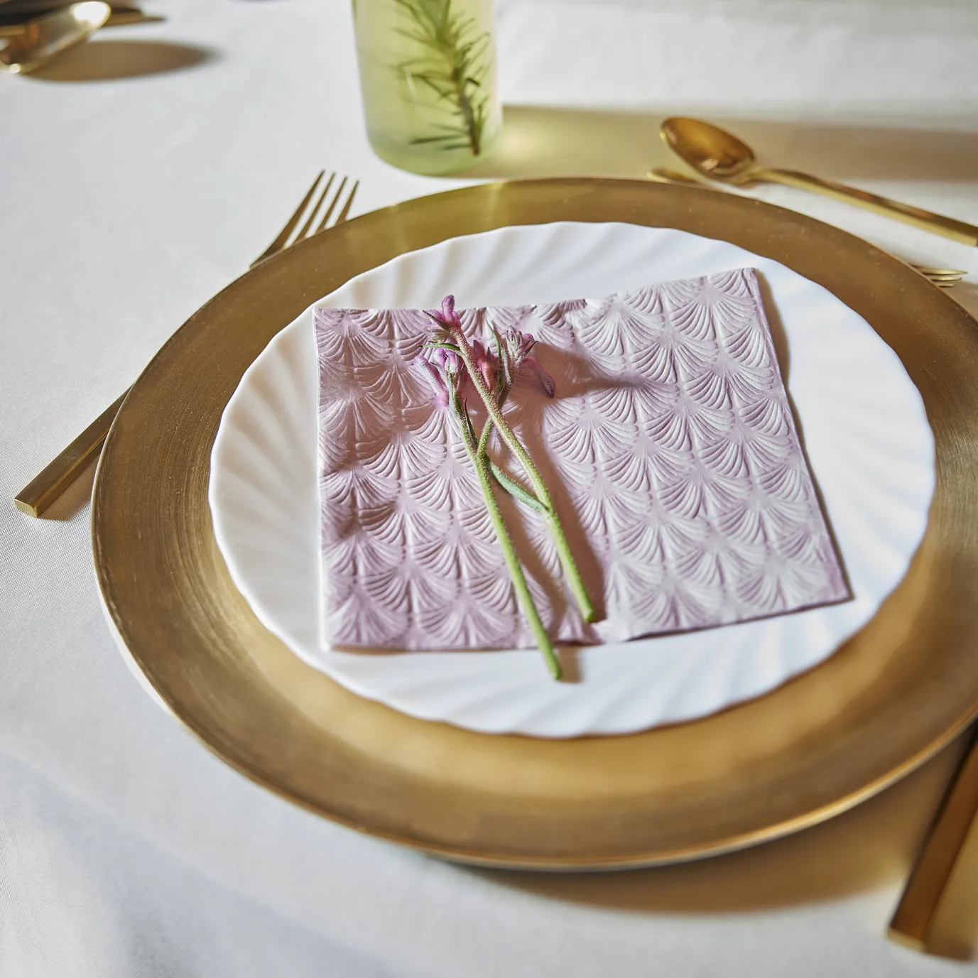 6er Set Dekoteller, 33 Cm, Gold