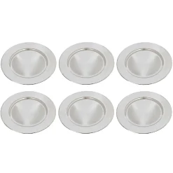 6er Set Dekoteller, 33 Cm, Silber