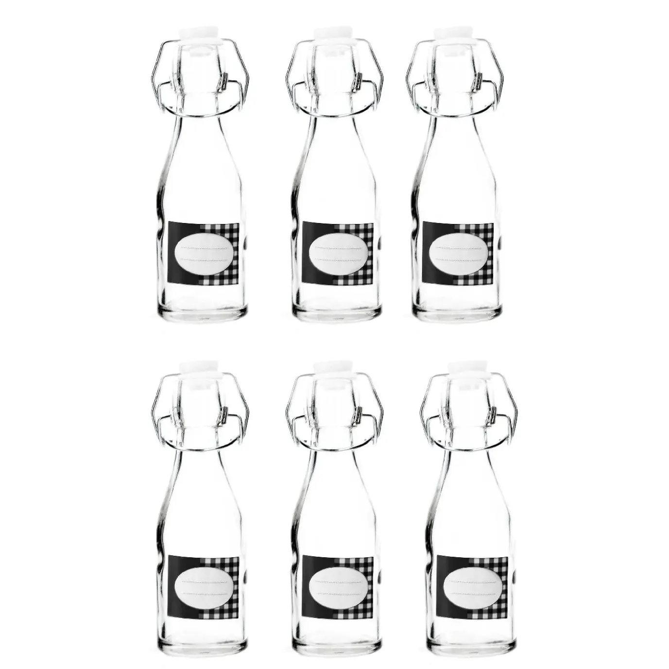 6er Set Flasche Mit Bügelverschluss, 150 Ml