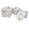 3er Set Geschenkkarton Geburtstag/Quadro, Stern