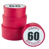 4er Set Geschenkkarton Geburtstag/60, Rund