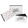 3er Set Geschenkkarton Geburtstag, Schwarz/weiß