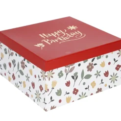 5er Set Geschenkkarton Motiv, Weiß