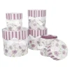 5er Set Geschenkkarton Rosenl/rund, Lila