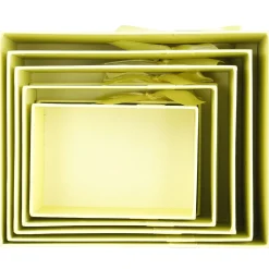 5er Set Geschenkkarton Schleife, Gelb