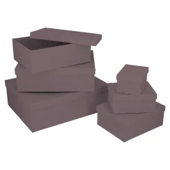 6er Set Geschenkkarton Uni, Lila