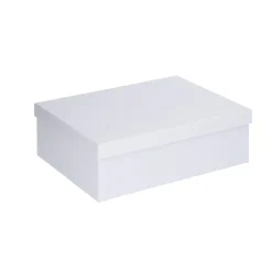 6er Set Geschenkkarton Uni, Weiß
