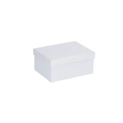 6er Set Geschenkkarton Uni, Weiß